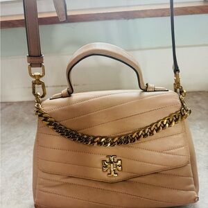 Tory Burch Quilted Leather Kira Crossbody Bag - Neutral